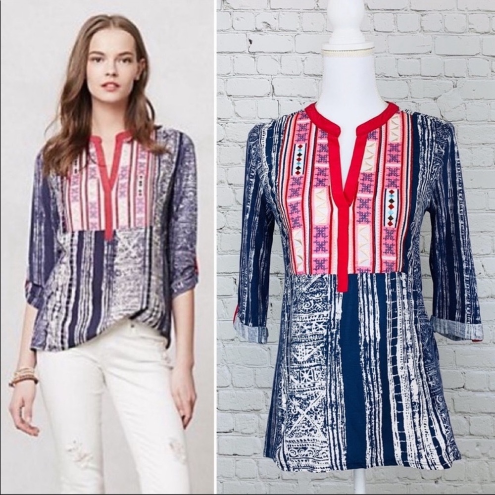 Anthropologie Tiny Ashbury Tunic Top